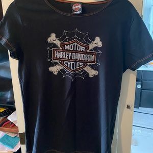 Black Harley Davidson Tee-short sleeve